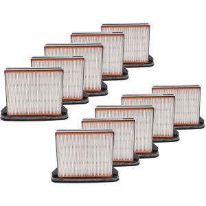 Vhbw Lot de 10x filtres d'aspirateur compatible avec Fischer FVC 35M aspirateur - Filtre HEPA contre les allergies