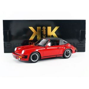 Voiture Miniature de Collection KK SCALE MODELS 1 18 PORSC 911 SC Cabriolet 1983 Red 180752R