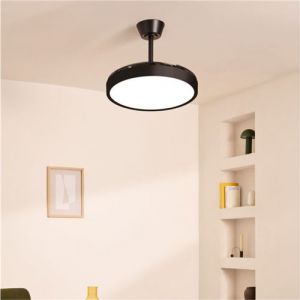 Ventilateur de plafond WIND CLEAR STUDIO 40W - silencieux avec pales rétractables et lumière LED