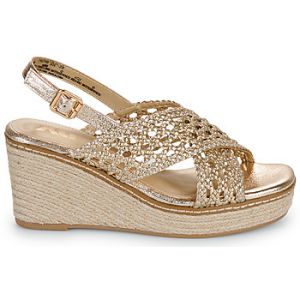 Xti Pour femme. Sandales 142746 dor? -Hauteur de la semelle compens?e