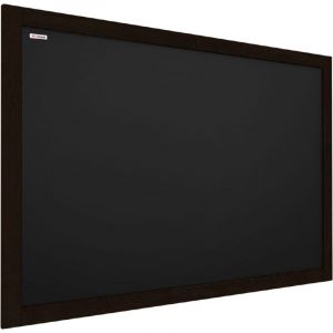 Tableau à Craie Noir avec Cadre en Bois Noir 70x50cm