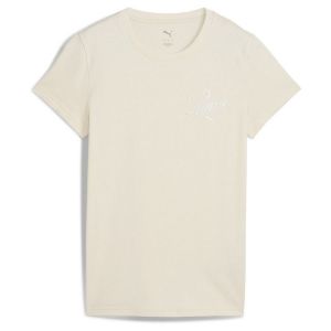 Puma T-shirt essentials script femme beige