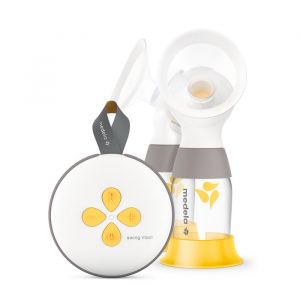 Medela Kit Allaitement Bébé - Tire-lait Électrique Double Swing Maxi 21 mm / 24 mm + 50 Sachets de Conservation Lait Maternel Easy Pour -