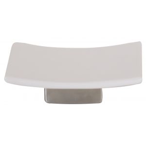 Image de MSV Porte Savon Ceramique MAHE Blanc & Inox