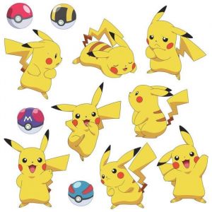 Image de ROOMMATES Stickers repositionnables Pikachu Pokemon Nintendo 22,9CM X 92,7CM