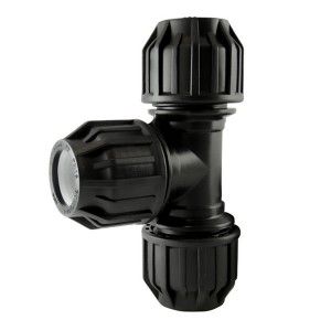 Codital T&eacute; &eacute;gal 90&deg; PE Compression C 10 - Raccord PE compression -
