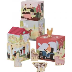 Cubes empilables pour enfants- Ferme