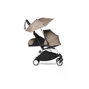 Image de Babyzen Poussette yoyo2 voyage bébé et ombrelle taupe blanc nouveau pack 0+