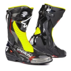 Stylmartin Bottes Stealth Evo Air Noir Jaune Fluo - Taille 45