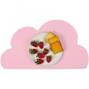 Relaxdays Set de Table en Forme de Nuage, antidérapant, Lavable, en Silicone, L x P : 47 x 26,5 cm, Rose
