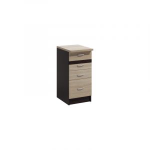Image de Meuble bas de cuisine "Livia" à 4 tiroirs - Beige/Marron - H 82 x L 40 cm