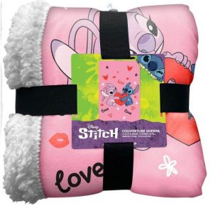 Plaid sherpa Homadict Disney Stich & Angel