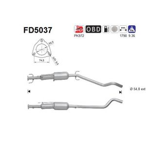 AS Filtre à particules / à suie, échappement FD5037
