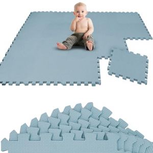 Littletom - 18 Pièces Tapis de Sol Bébé 30x30 Tapis Mousse Bebe Tapis de Jeux Enfant Pliable