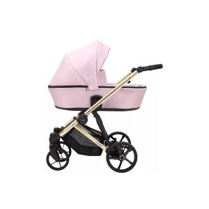Poussette Arizo Premium 15 Baby Pink Eco Cadre dor&eacute; siege auto