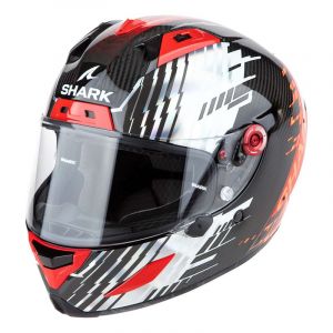 Shark Casque Moto Intégral Aeron Edgy Carbon Red Chrome DRU, L