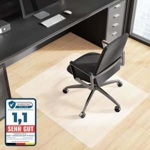 Tapis de protection R&eacute;volution pour sol de chaise de bureau pour parquet et sol stratifi&eacute;, blanc laiteux, 90 x 120 cm