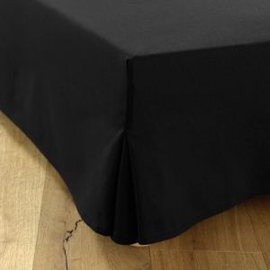 Cache sommier 200x200 Noir – Dahlica – 4 Côtés de 30 cm – Qualité Hôtelière