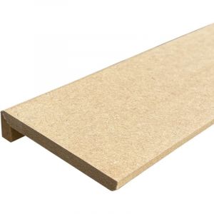 Lot de 6 Surplinthes MDF, L.2.44 m x H.12.8 cm, Ep.22 mm