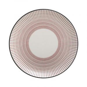 Lot de 6 iettes à Dessert Porcelaine "Lunis" 19cm Rouge