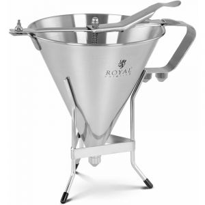 Royal Catering Entonnoir À Piston Acier Inoxydable Pour Dosage Sauce Crème Pâtisserie 1,2l