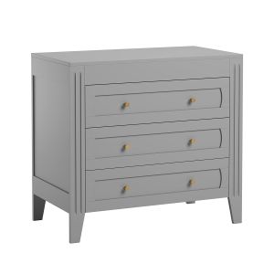 VOX Commode 3 tiroirs Milenne - Gris