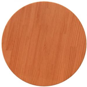 VidaXL Dessus De Table Rond Cire Marron &Oslash;50x2,5 Cm Bois De Pin Massif