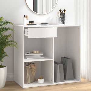 VidaXL Armoire à cosmétiques Blanc 80x40x75 cm Bois d'ingénierie
