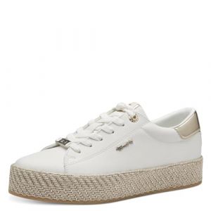 Tamaris Femme Damen 1-23713-42 Sneaker, Or Blanc, 40 EU