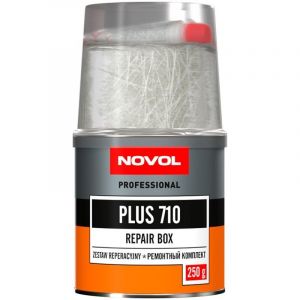 Novol Professional – Boîte de Fibre de Verre + Tapis + Garnissage Polyester Résine Durcisseur kit de réparation pour Auto
