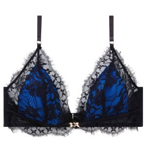Pomm'Poire Soutien-gorge sans armatures noir/bleu Alcove