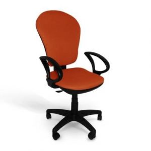 Fauteuil de bureau ART PROG Juliette Orange Roulettes pour sol dur