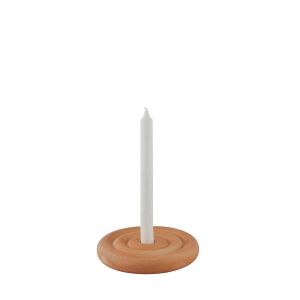 Oyoy living Bougeoir beige en grès Ø17xH2,5cm