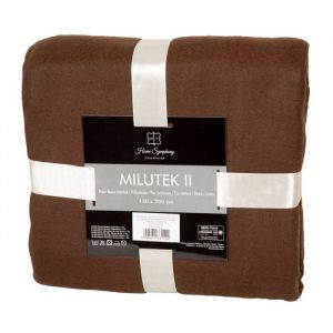 Couverture Polaire Couverture Doudou Couverture canapé Couverture Salon avec Bords Cousus Brun 150x200 cm