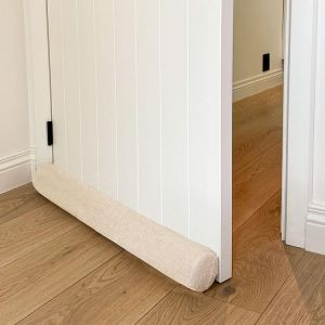 Rori boudin de porte magnétique pour portes 90 cm - teddy beige - contre la traction et le bruit - boudin de porte rond