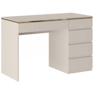 Pascal Morabito Bureau - 5 tiroirs - Beige et dor&eacute; - vukia de