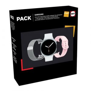 Image de Samsung Pack Galaxy Watch8 40mm argent BT + Bracelet Rose + Bracelet en maille milanaise