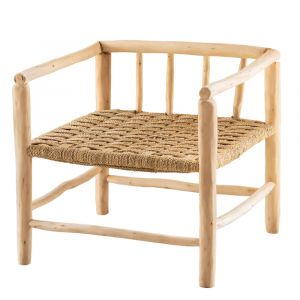 Home maison Fauteuil bois naturel Asilah Naturel 75x75 cm