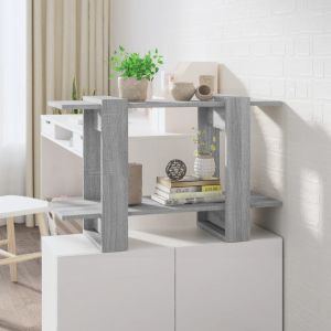 VidaXL Bibliothèque/Séparateur de pièce Sonoma gris 80x30x51 cm