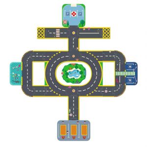 Djeco CRAZY MOTORS : Puzzl Up Ville-Géant- 33 pcs