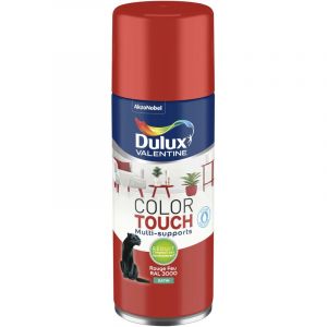 Dulux Valentine Bombe de peinture Color touch rouge feu RAL 3000 satiné 400 ml