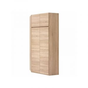 ACADEMICA Armoire d angle Décor chene sonoma Contemporain Chambre L 80 5 cm Marron
