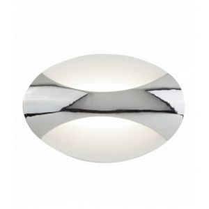 Searchlight Applique murale led ovale chrome / sable blanc