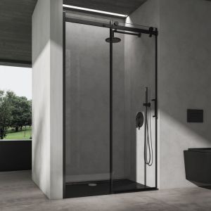 Sogood - Porte de Douche Coulissante pour Niche Paroi de Douche Transparente Verre de Sécurité avec Revêtement Anti-calaire Teramo19K 150x195cm