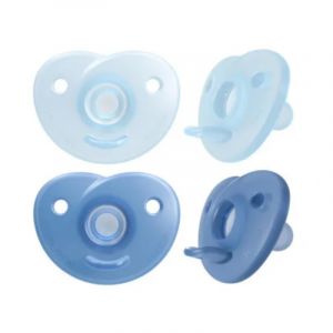 Philips Soothie - Sucettes Orthodontiques - Bleu - De 0 &agrave; 6 mois, 2 Sucettes