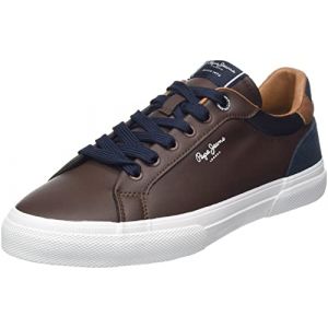Pepe Jeans Pour homme. Kenton Court - Baskets en cuir marron