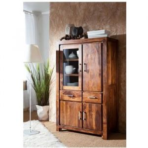 Buffet avec vitrine - Bois massif de palissandre laqué - METRO LIFE #103