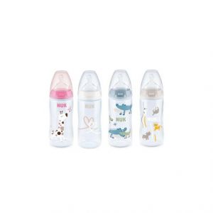 Nuk First Choice+ Biberón Control de Temperatura Flow Control Silicona 6-18M 300ml