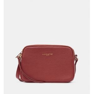 Image de Lancaster Sac camera griffe cuir grainé Rouge