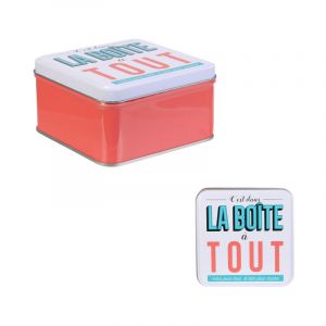 Image de AC-Déco Boîte de Rangement "Ma Boîte à Tout" 10cm Saumon